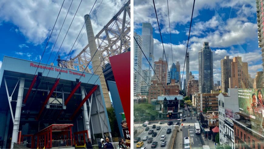 Roosevelt Island Tramway, aerial tramway which connects Manhattan to Roosevelt Island