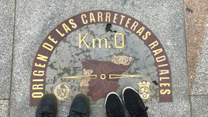 "Kilometer Zero" marker in Porta del Sol, Madrid