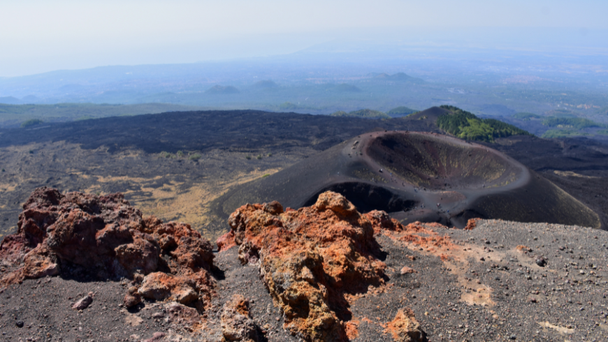 lava landscape on Etna volcano