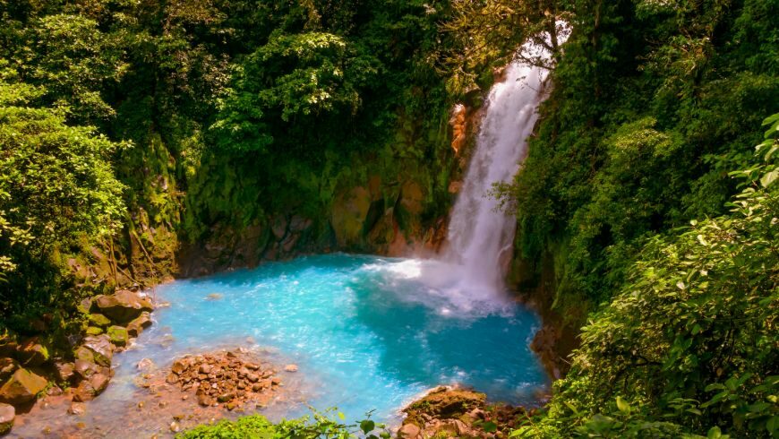Waterfall, Celeste River, Costa Rica