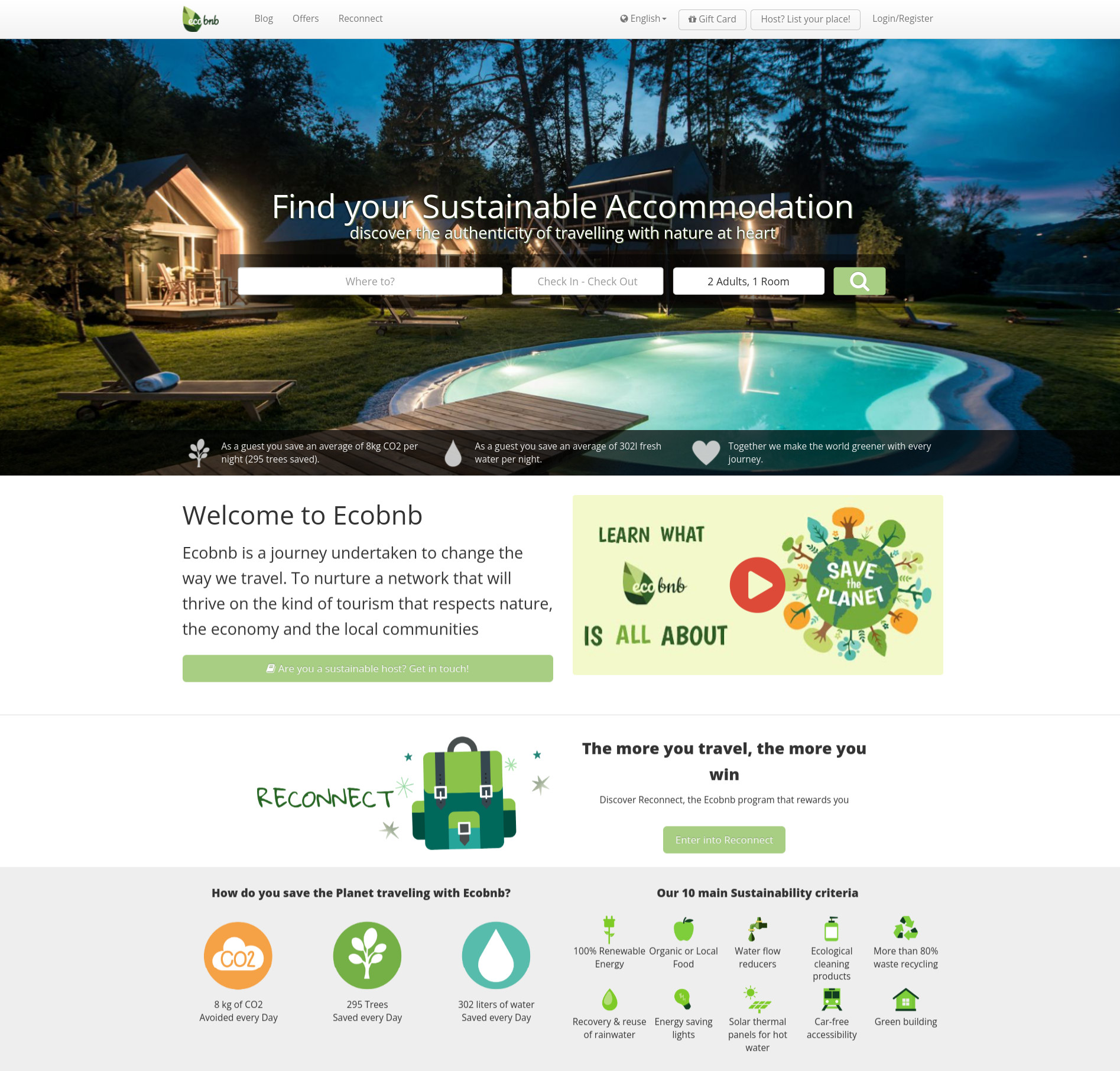 ecobnb, find your sustainable accomodation