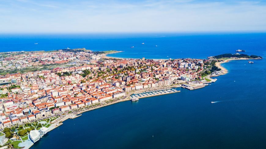 Santander, aerial view of the city 