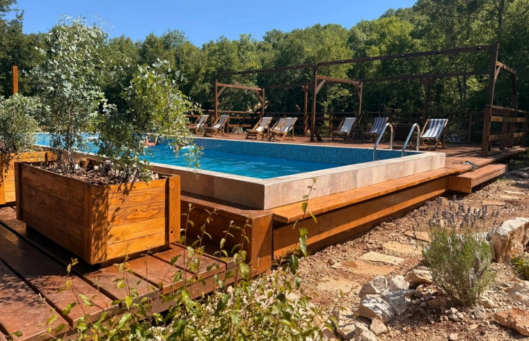 pool at Eco Forest Lodge in Montenegro