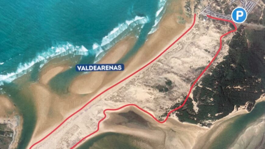 Map Valdarenas itinerary