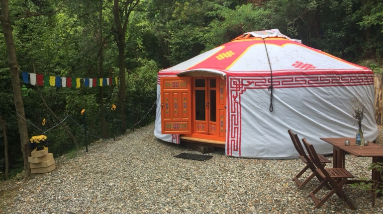 Sleeping in a Yurt near Turin