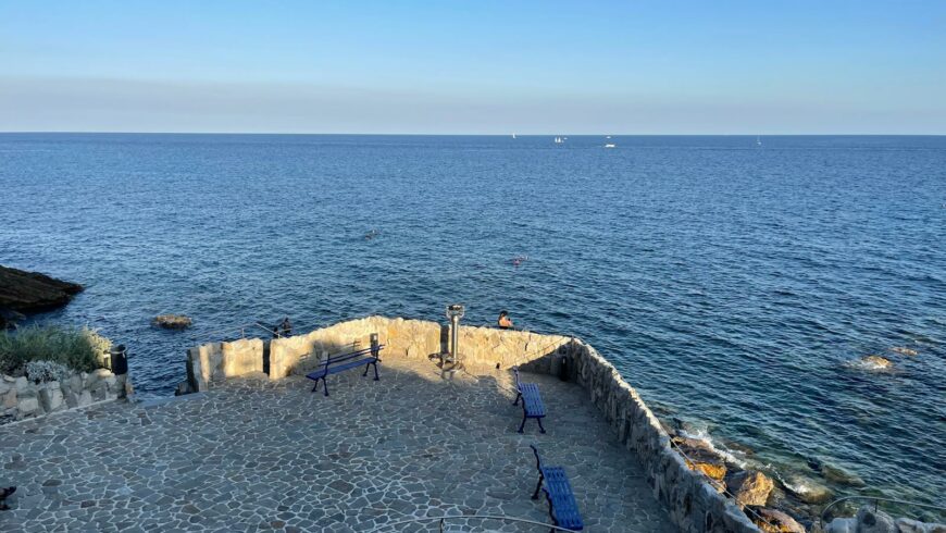 Imperia, walking route on the sea