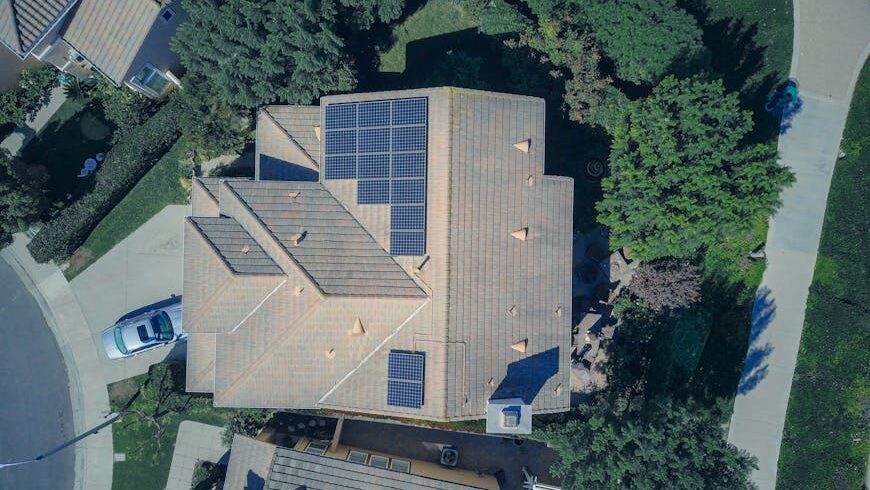 House with solar panels