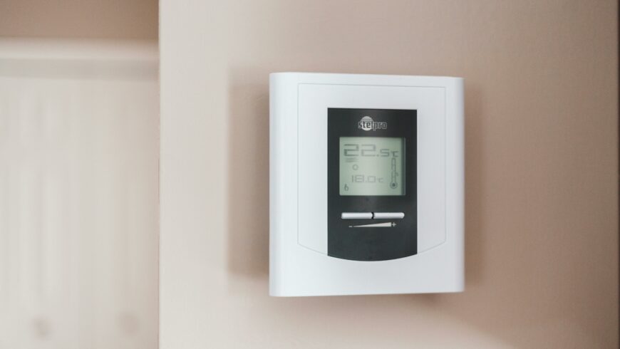 Smart thermostat in a home