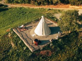 tepee tent in tuscany