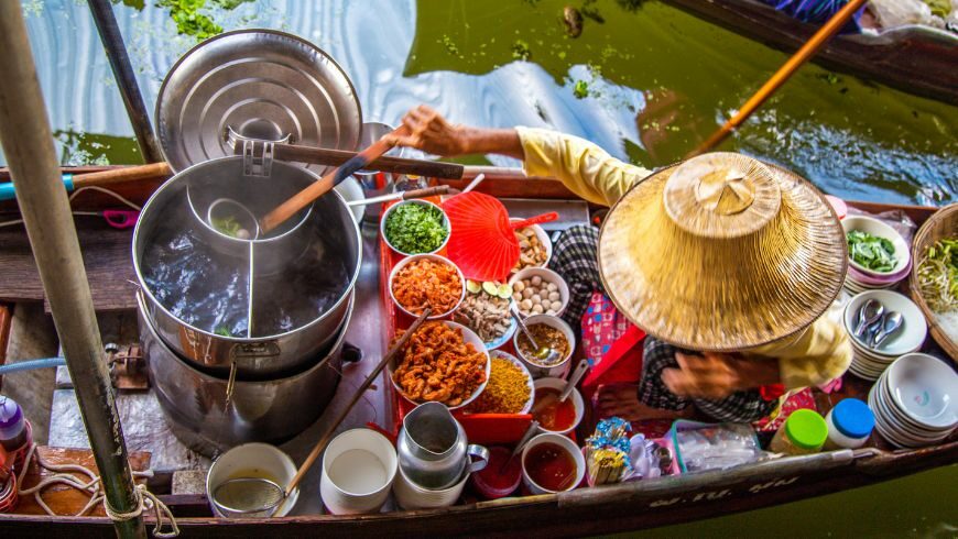 Floating Market in Asia