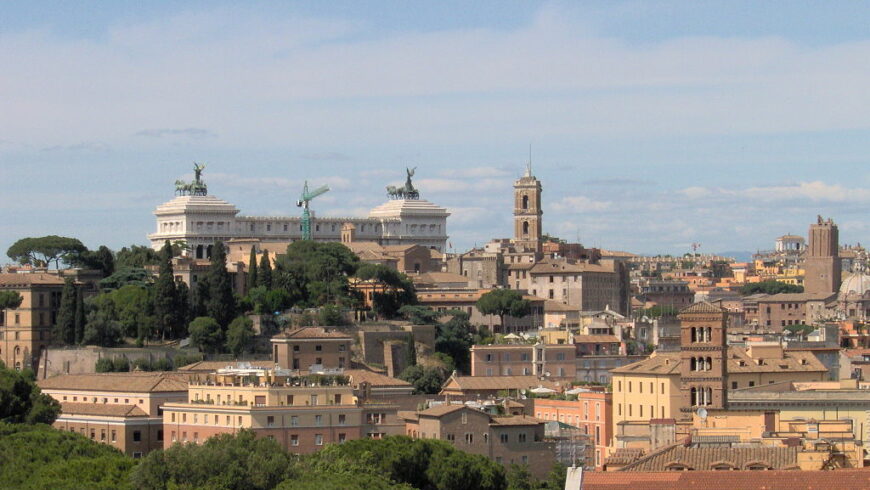 Rome, panoramic view from the Giardino degli Aranci Garden