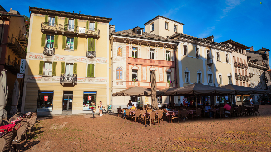 Historic centre of Bellinzona town, Switzerland