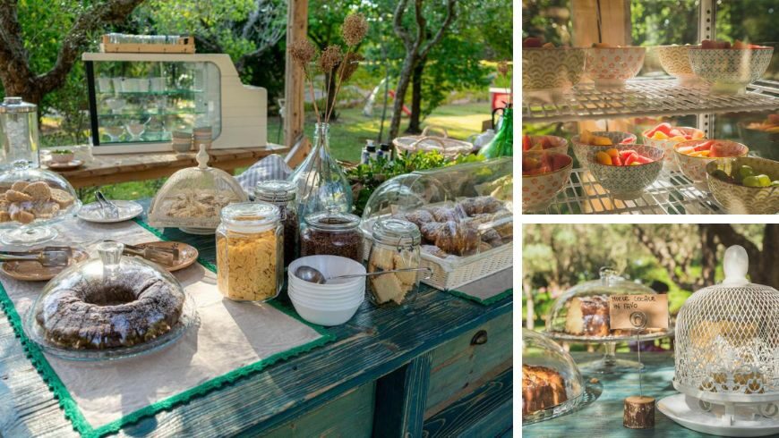 organic breakfast at Salos eco-retreat in Salento