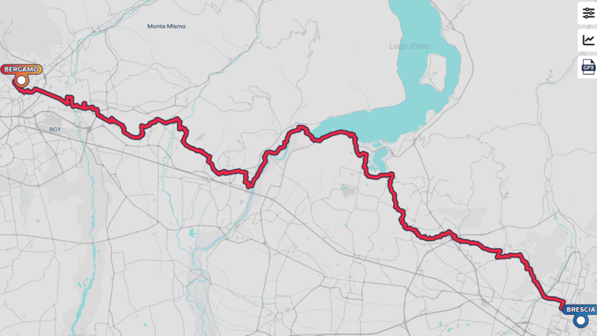 the cultural bike path on the map 