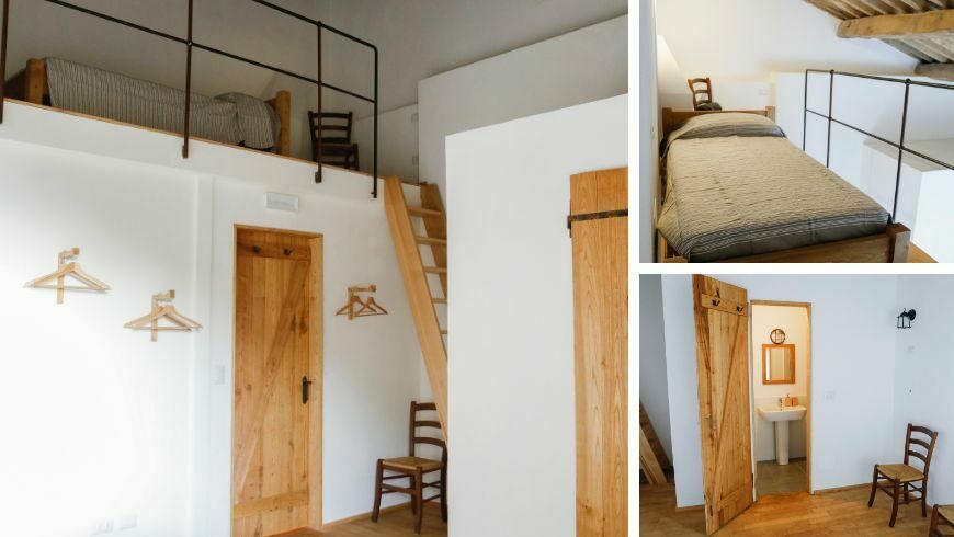A room in the hiking lodge Hermitage of Sant'Antonio di Niasca