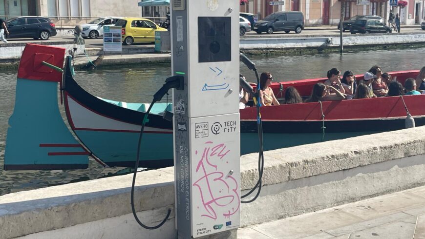 Charging station for electric boats