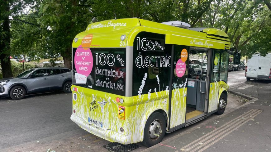 Free electric bus in Bayonne