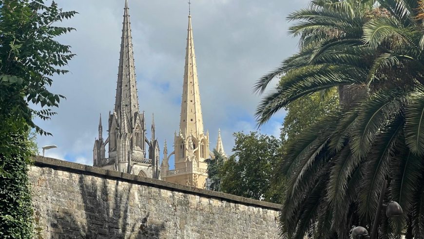 Spire of the Gothic Cathedral of Bayonne