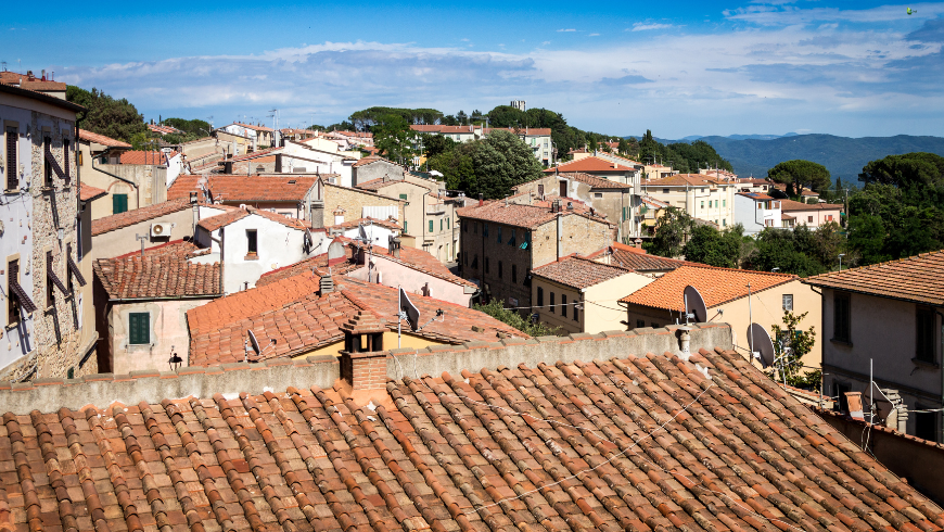 The centre of Montescudaio, Tuscany