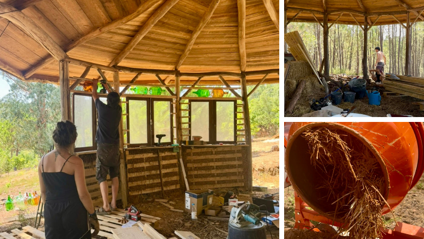 Workshop to build a clay house