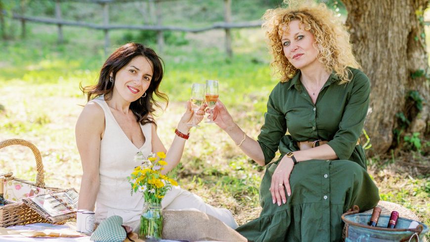 Maria and Annarita, longtime friends and founders of L’Ottava Goccia.