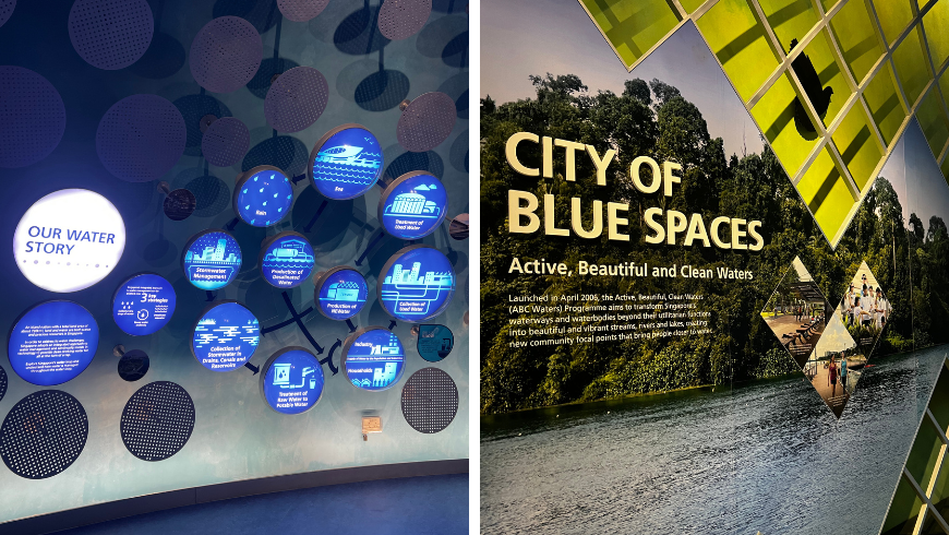 Panels about water management in Sustainable Singapore Gallery