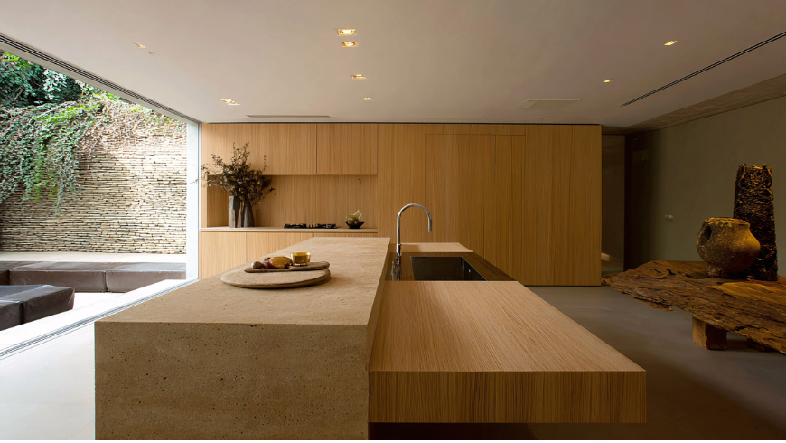 Modern Minimalist Kitchen Design with Natural Materials