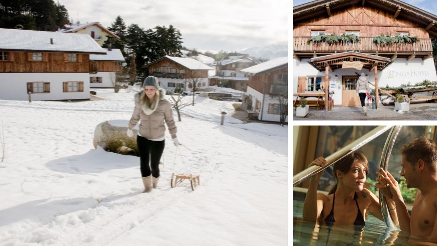 Eco-friendly chalets at the Pineta Hotel in Val di Non, Trentino