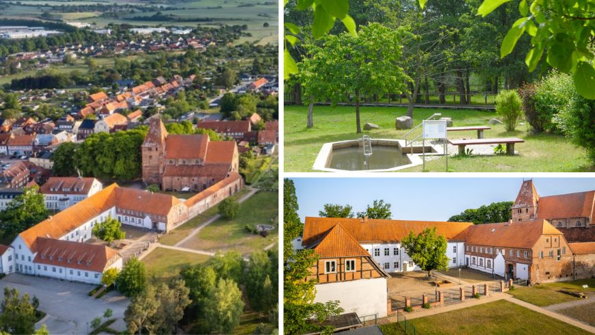 The Rehna Monastery and the greenery of the historic town centre