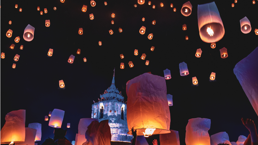 Lanterns Festival, Yee Peng and Loy Khratong in Chiang Mai