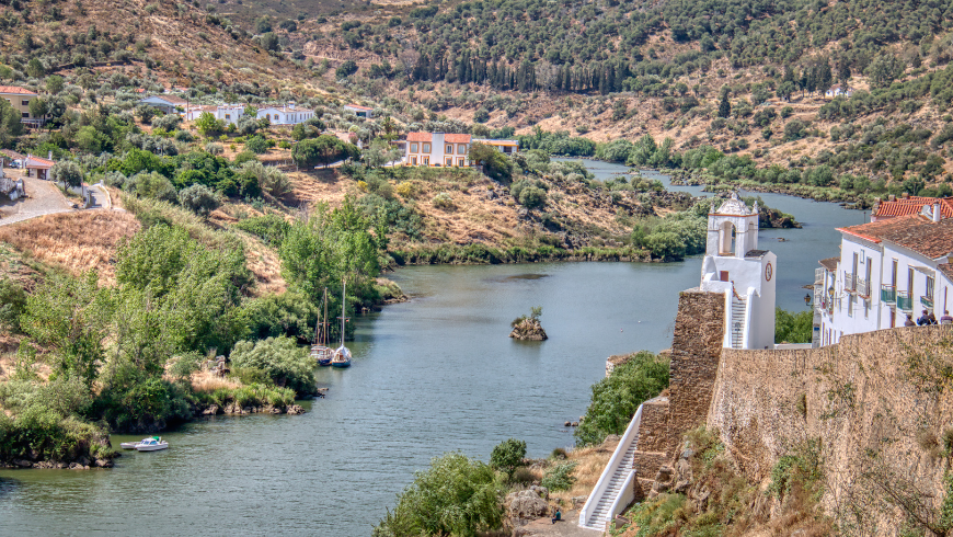 Guadiana River, which separates Spain and Portugal