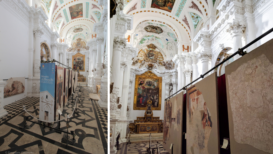 frescoes inside the Church of Santa Teresa