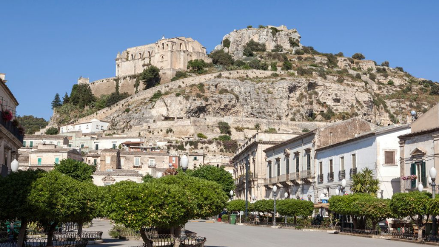 tree-lined avenue and hilltop