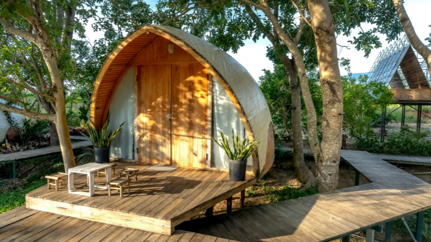 eco-friendly wooden house