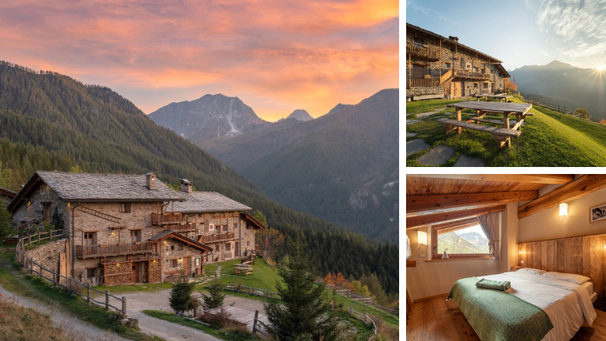 Eco-village Sagna Rotonda in the Maira Valley: eco-sustainably restored hamlet at 1,644 meters in the Piedmont Alps