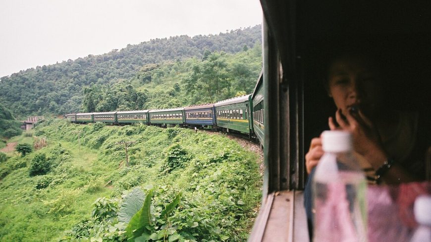 The Reunification Express travelling through Vietnam.