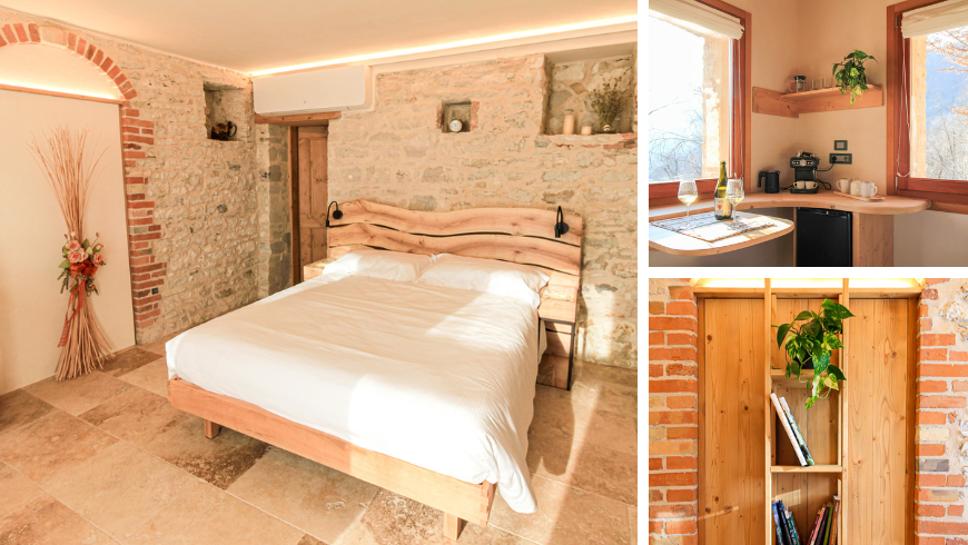 Sustainable agriturismo Cargodor de Ron: bedroom and details