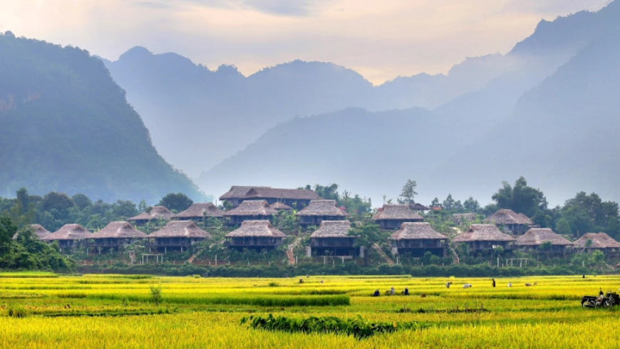 Eco hotel in the mountains and in the ricefields.