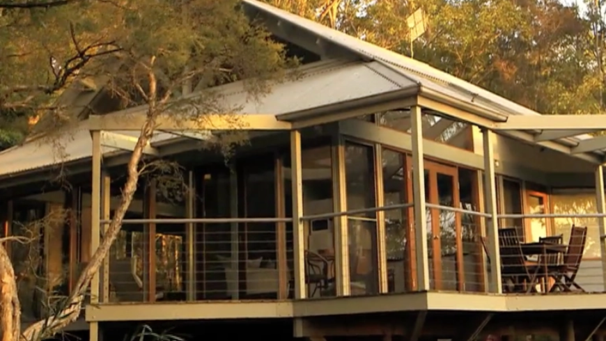 Verandah of a sustainable house