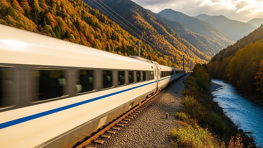 the train is the least polluting means of transport and the most suitable for sustainable travel