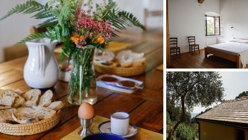 Sustainable stay at Niasca hermitage with local breakfast, simple room and nature views