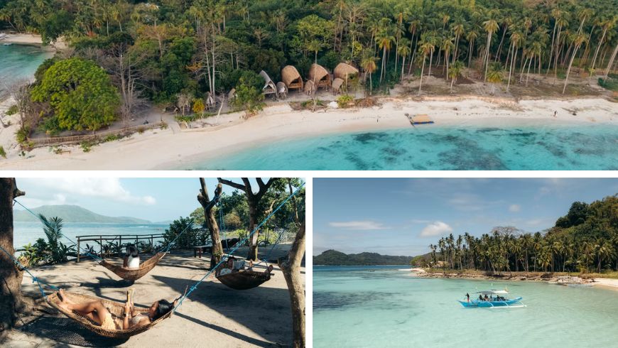 hammocks, nature, sea