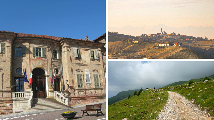 Palace of Bra, the view from a hill and a trail