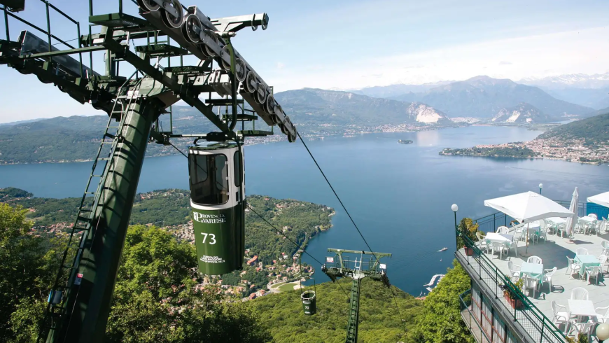 Cable Car to Sasso del Ferro overlooking Lake Maggiore near Laveno-Mombello