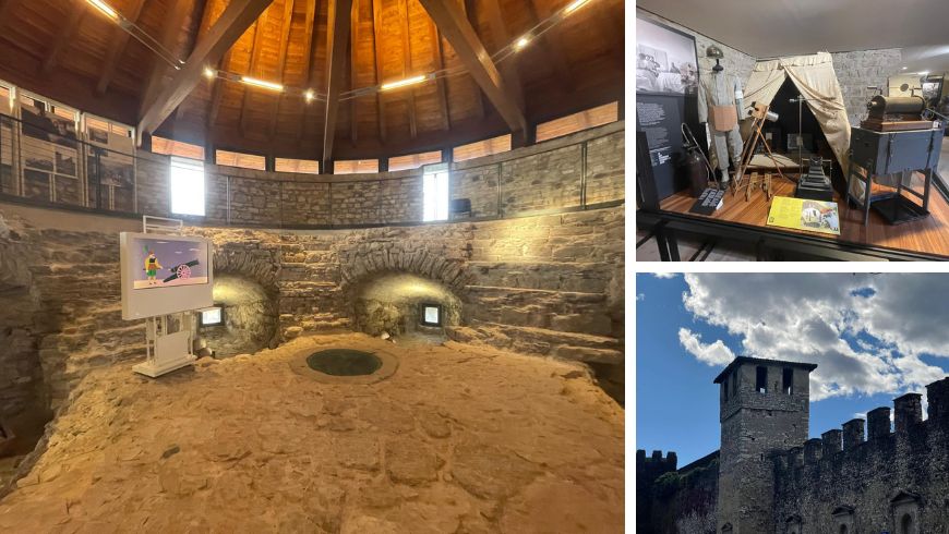 Rovereto Castle: the ancient external walls and the internal rooms of the historic fortress.