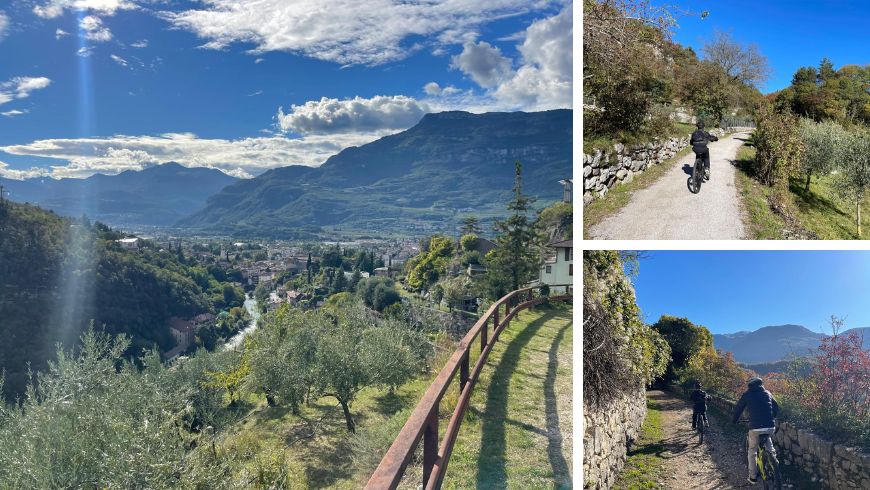 E-bike excursion along the Monte Ghello trail near Rovereto.