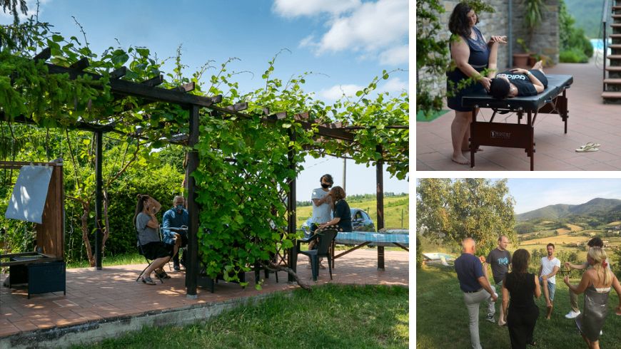 Kinesiology and Brain Gym in nature at Valtidone Verde organic farm stay