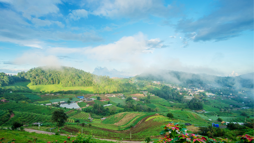 Mon Cham mountain landscape in Chiang Mai, Thailand