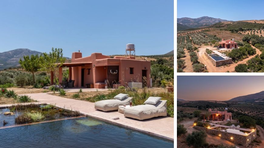 Off-grid holiday home in Crete powered by solar energy and rainwater collection