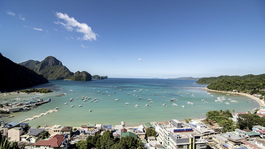 El Nido Town and bay in Northern Palawan